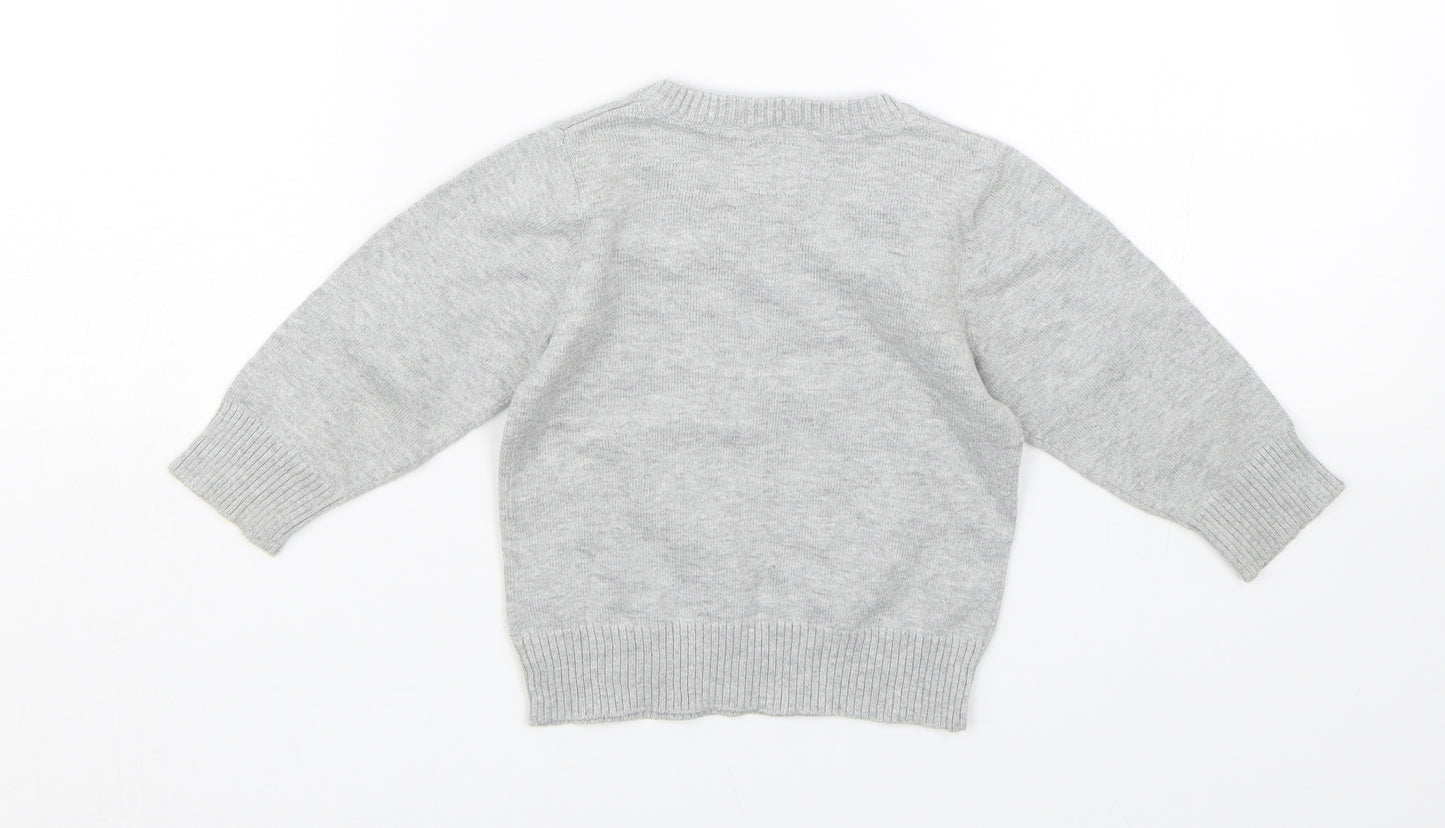 H&M Baby Grey   Pullover Jumper Size 12-18 Months