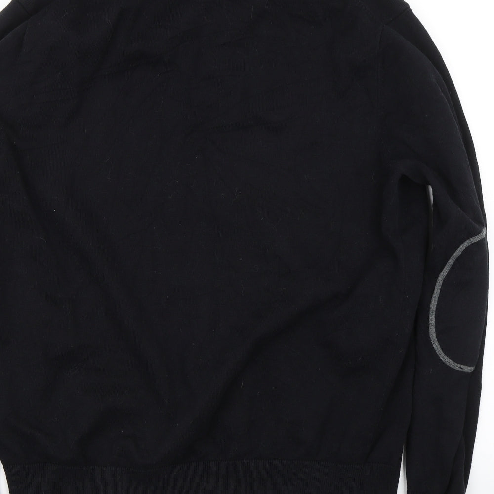 Refectory Mens Black   Pullover Jumper Size L