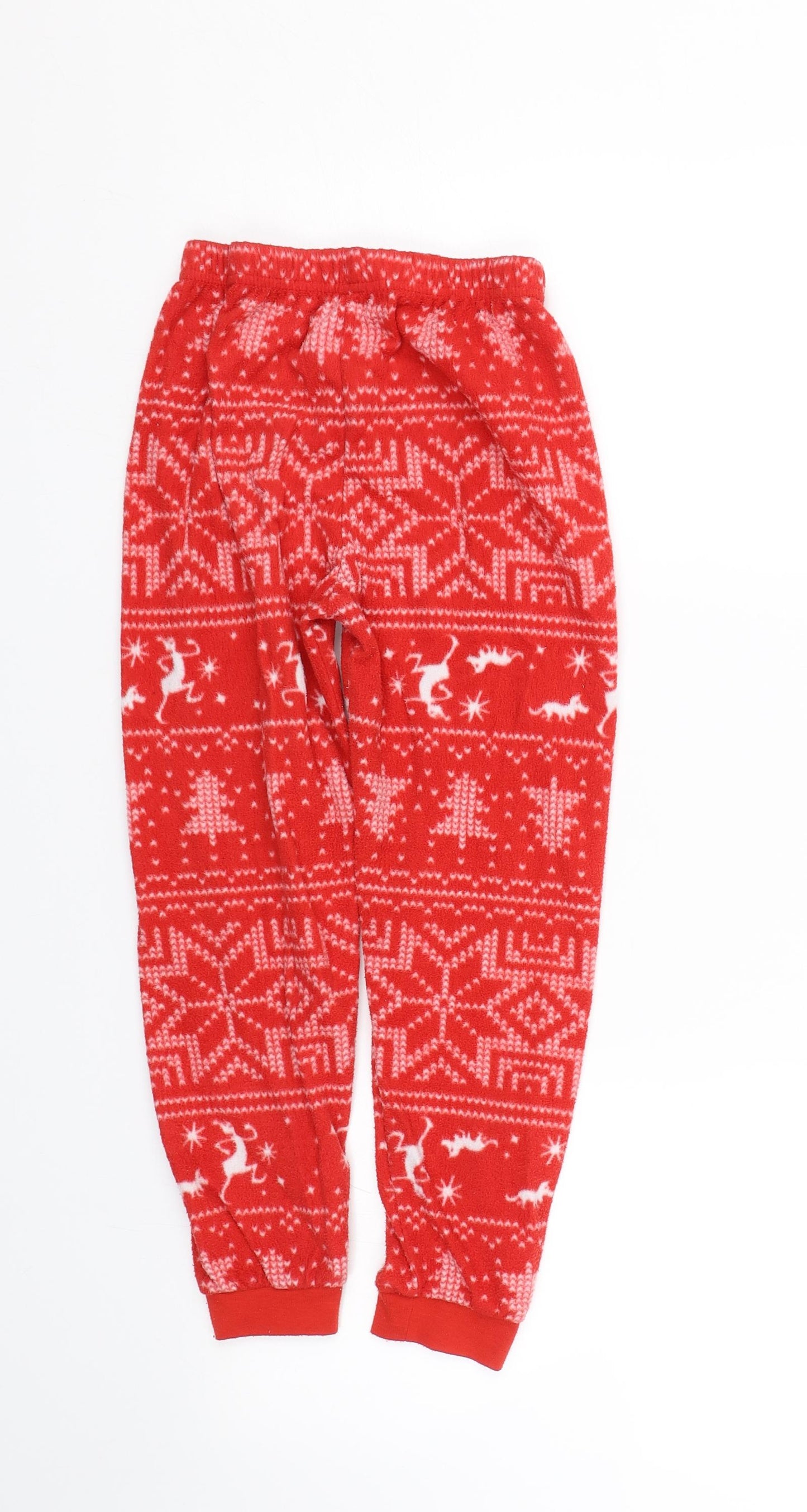 Primark Boys Red Argyle/Diamond   Pyjama Pants Size 7-8 Years  - Grinch