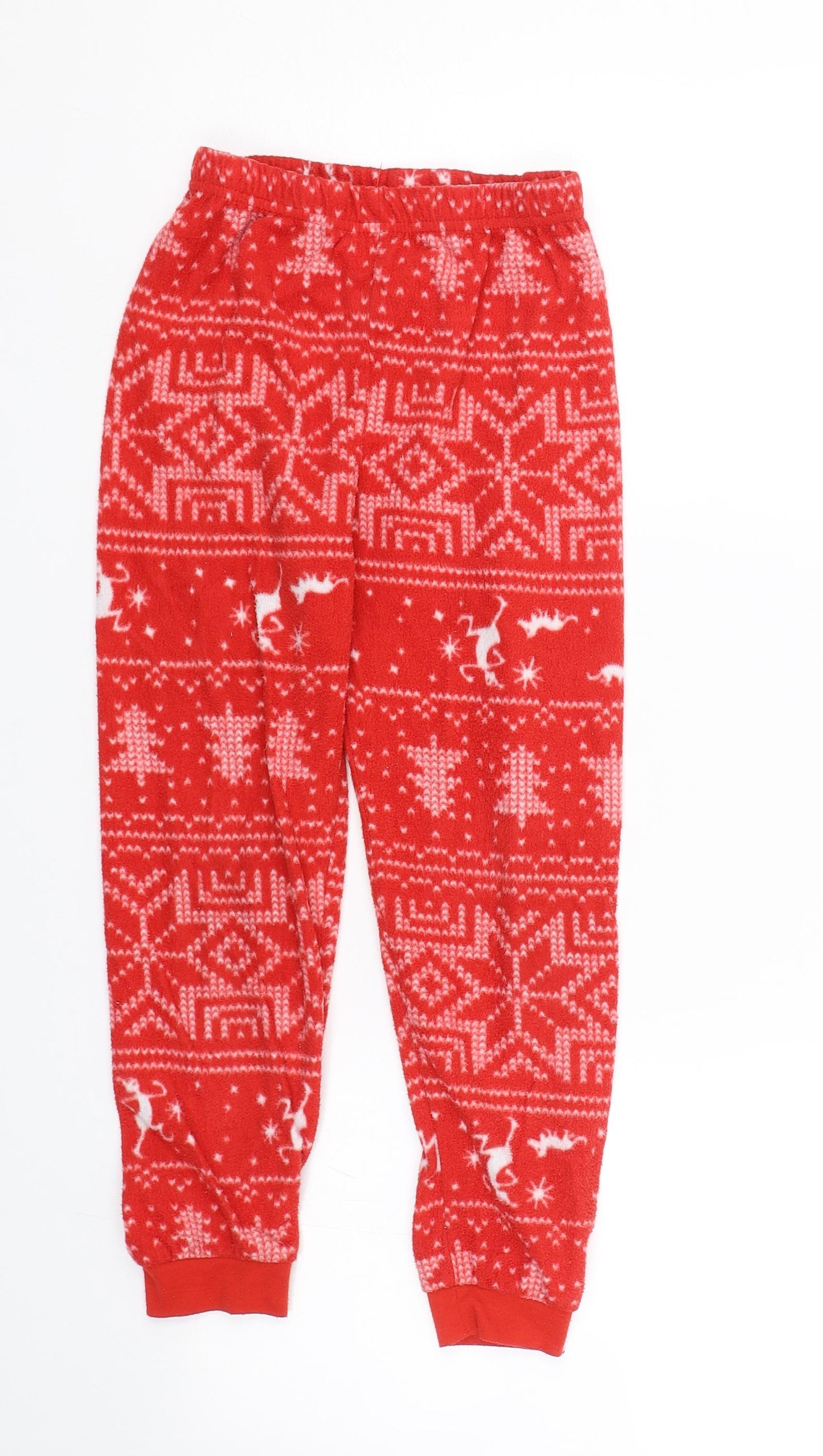 Primark Boys Red Argyle/Diamond   Pyjama Pants Size 7-8 Years  - Grinch