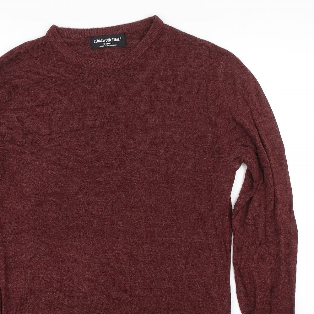 Cedar wood Mens Red   Pullover Jumper Size XS