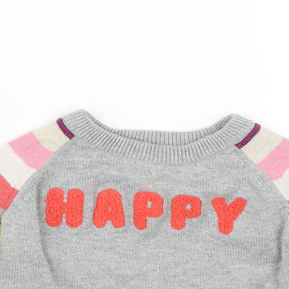 Gap Baby Grey Striped  Pullover Jumper Size 18-24 Months  - Happy