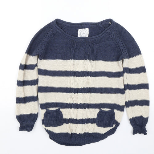 Debenhams Womens Blue Striped  Pullover Jumper Size 10