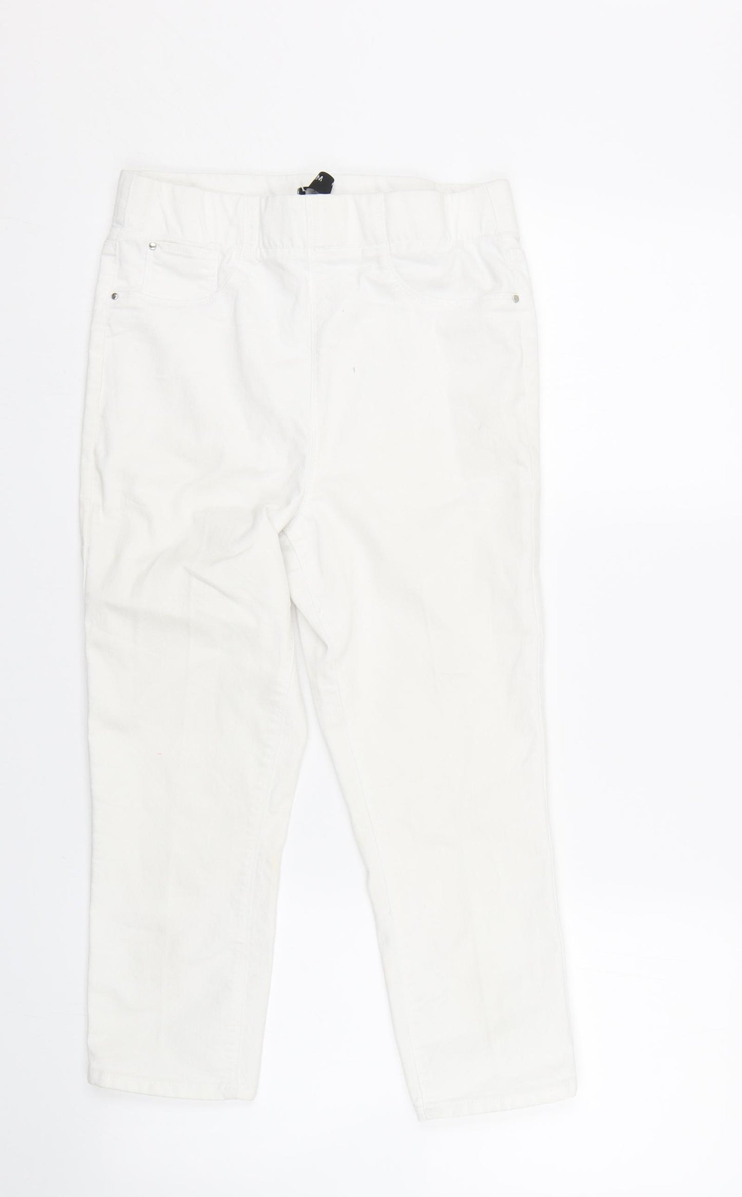 Denim co Womens White  Denim Cropped Jeans Size 8 L20 in