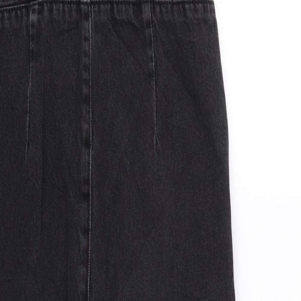 NEXT Girls Black  Denim Dungaree One-Piece Size 10 Years