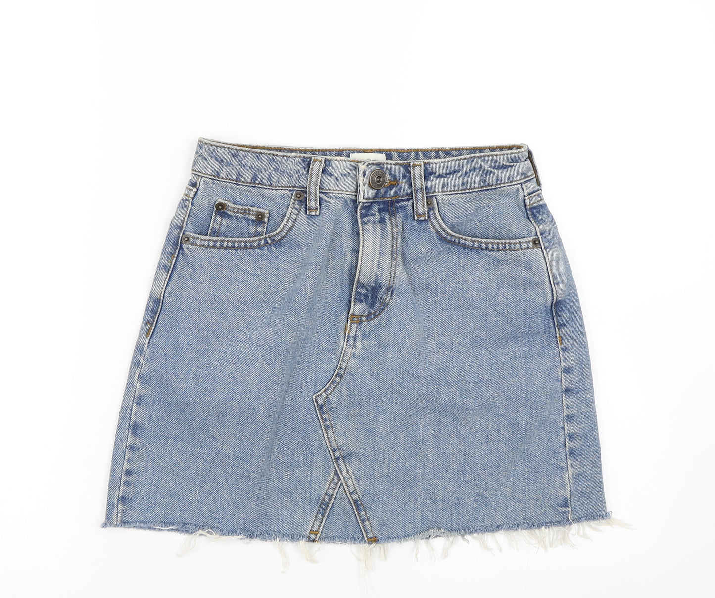BDG Womens Blue  Denim Mini Skirt Size XS  - Washed denim