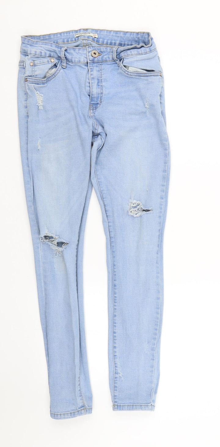 DS fashin  Womens Blue  Denim Skinny Jeans Size 14 L27.5 in