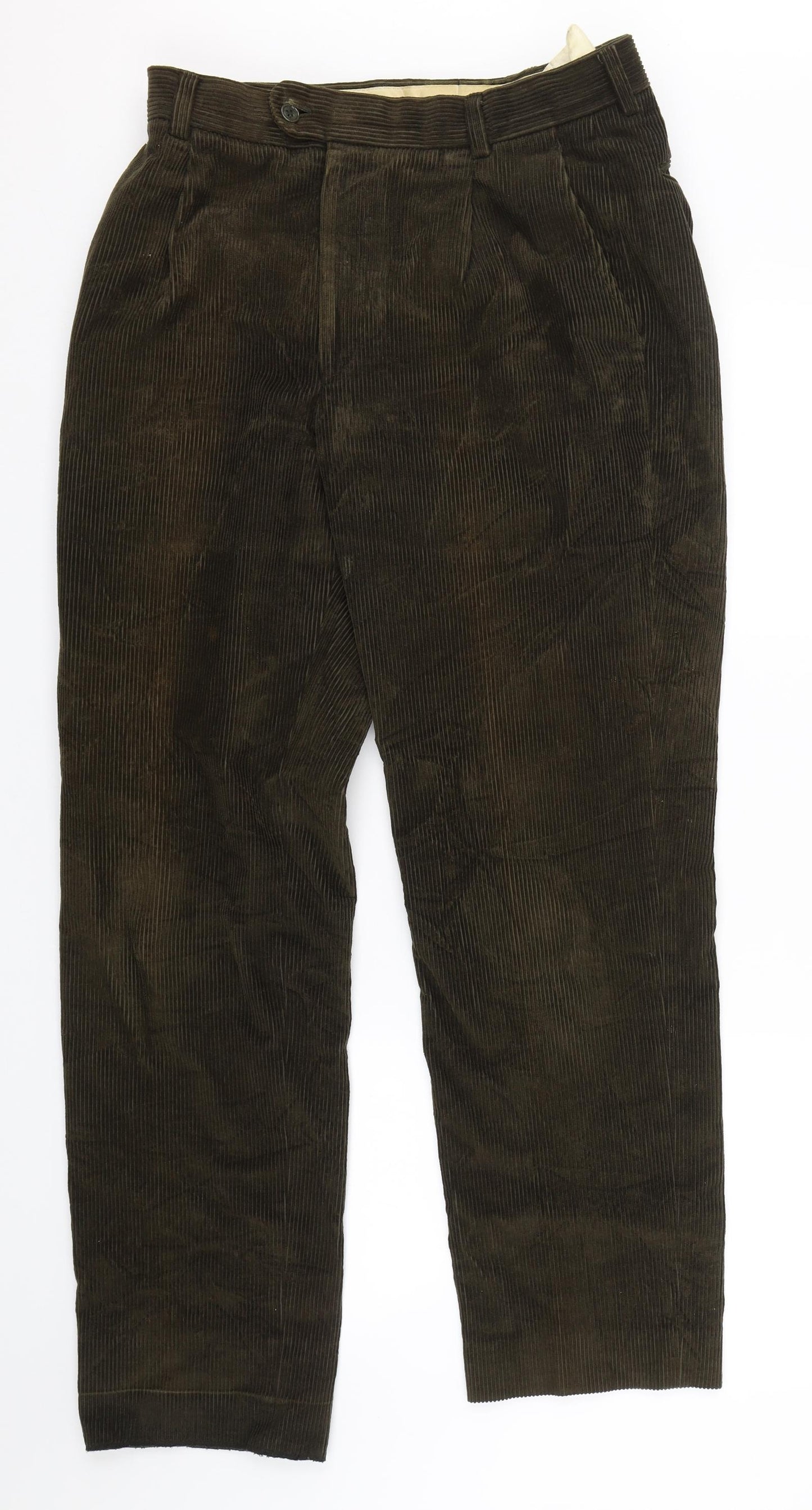 Austin Reed Mens Green  Corduroy Trousers  Size 32 L28 in