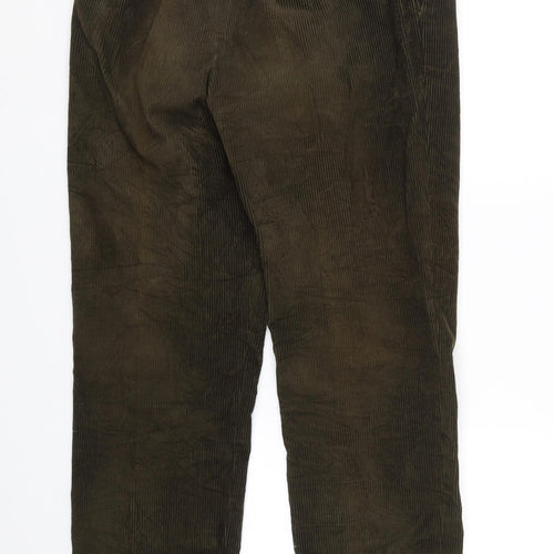 Austin Reed Mens Green  Corduroy Trousers  Size 32 L28 in