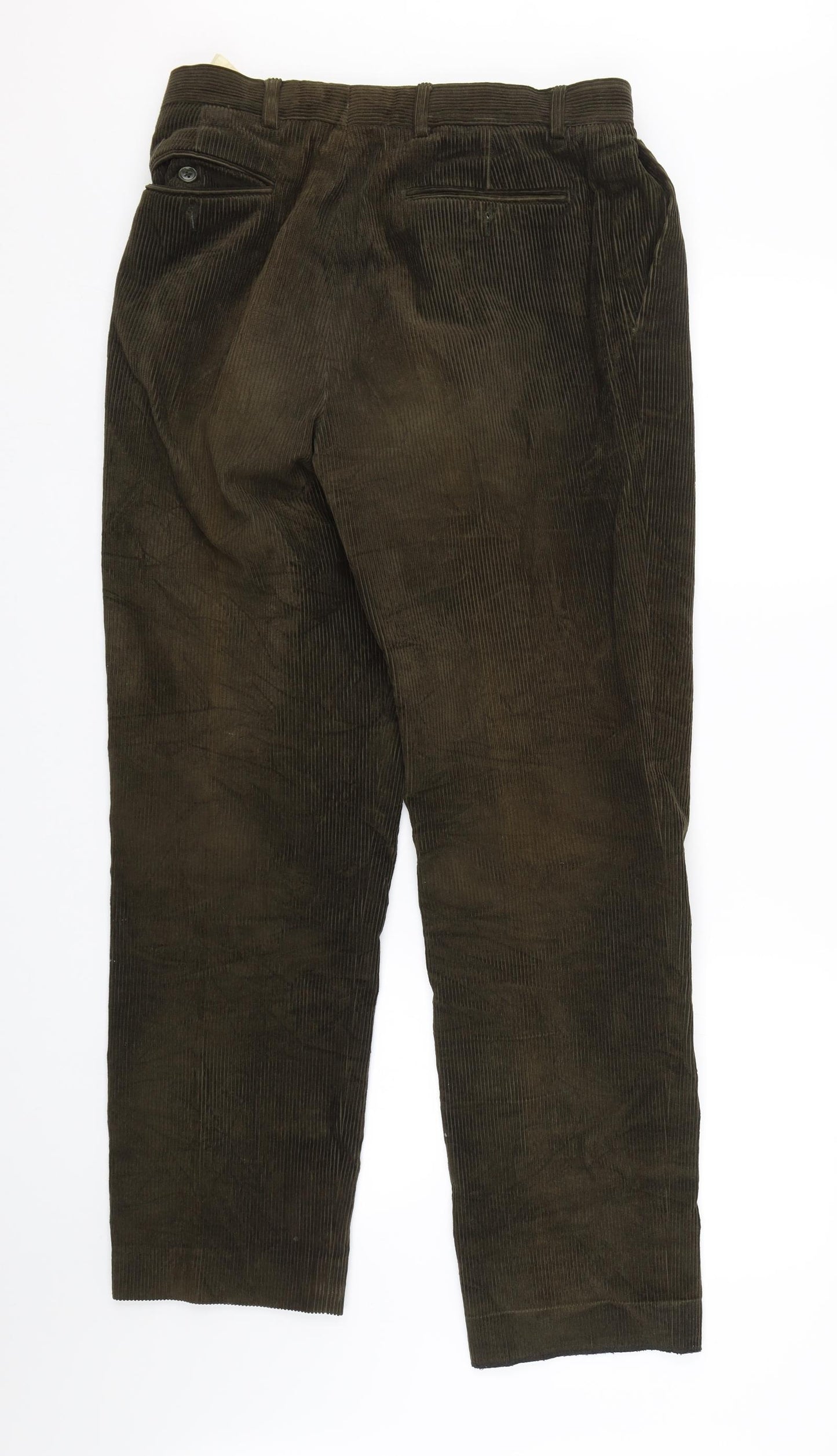 Austin Reed Mens Green  Corduroy Trousers  Size 32 L28 in