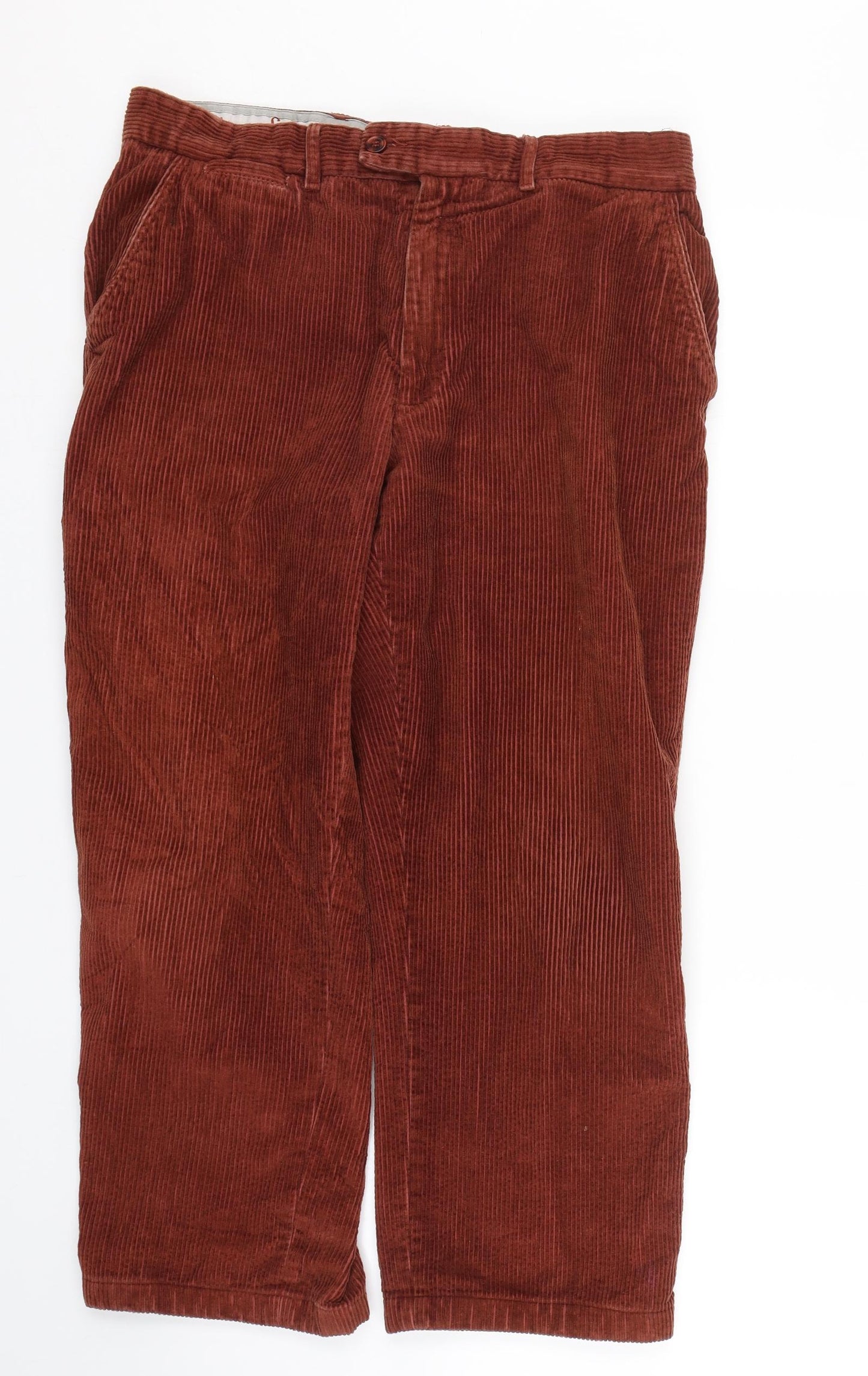 SW Mens Orange  Corduroy Trousers  Size 30 L23 in
