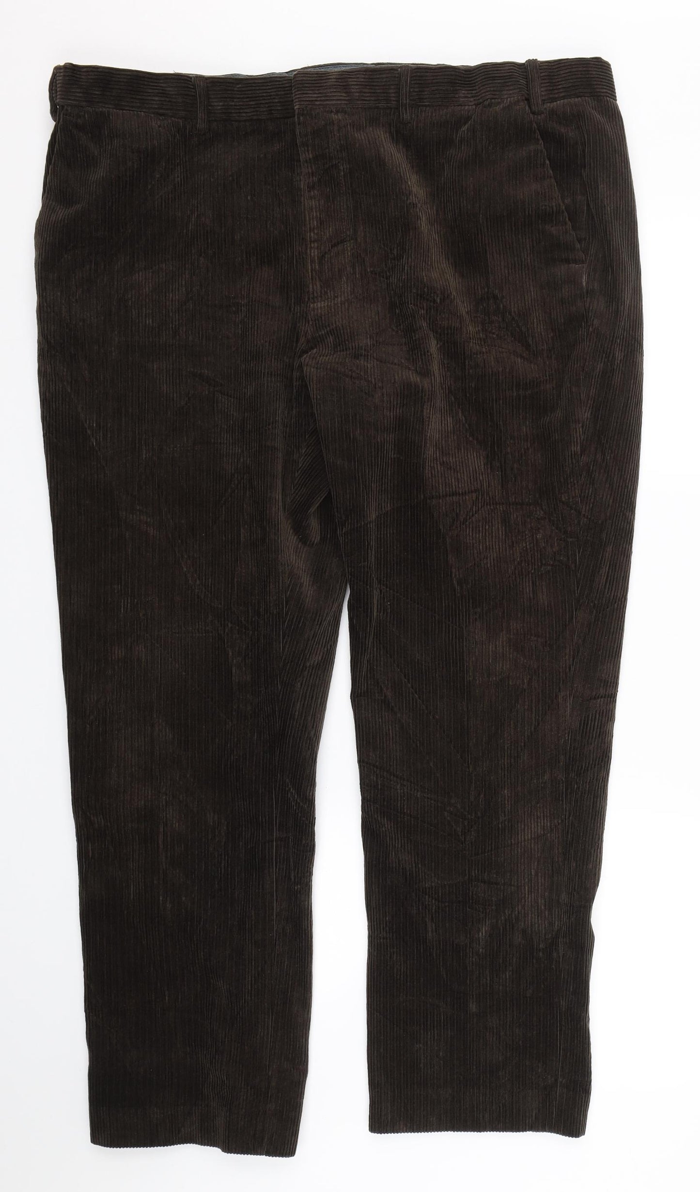 M&S Mens Brown  Corduroy Trousers  Size 42 L27 in
