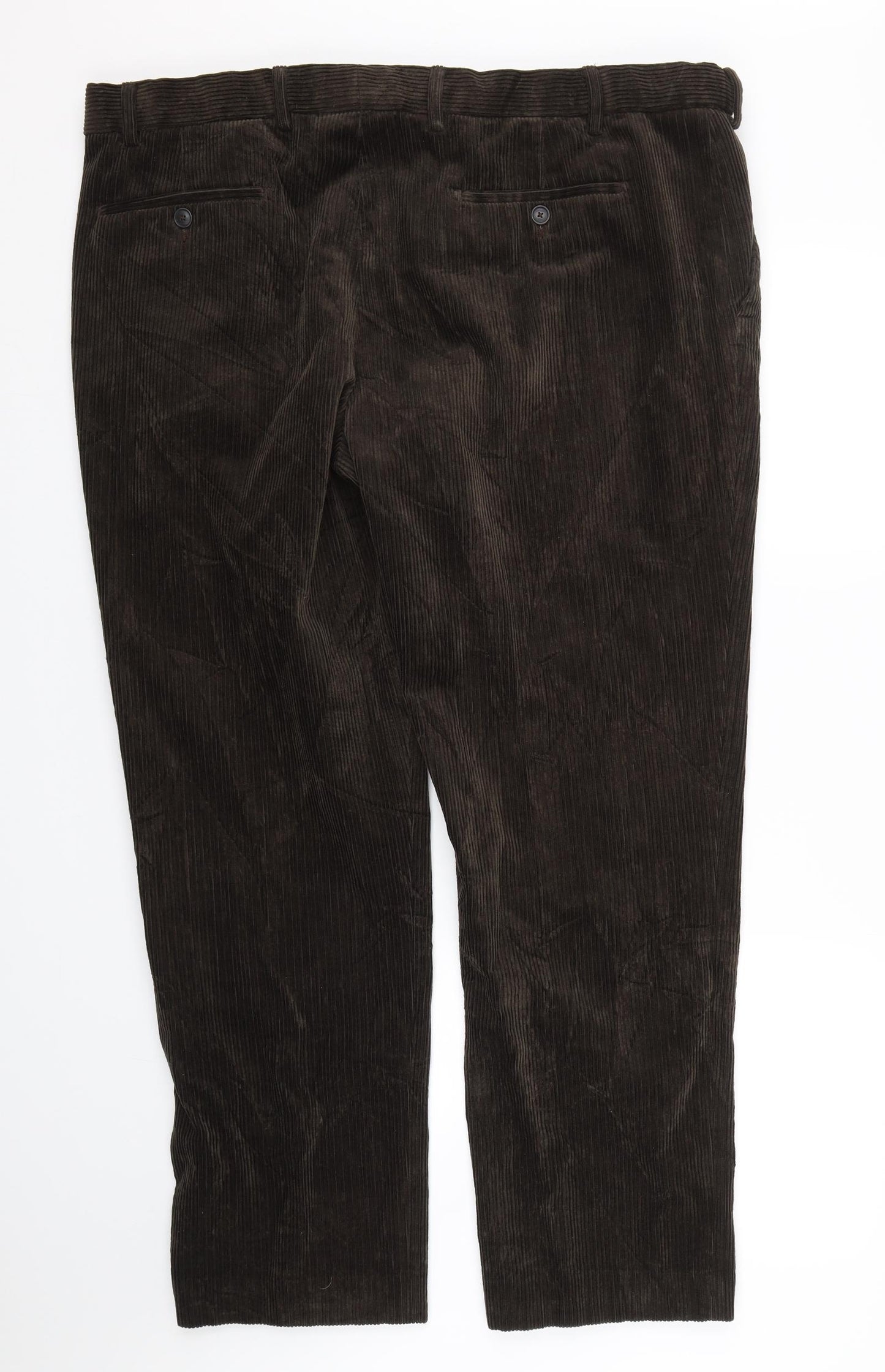 M&S Mens Brown  Corduroy Trousers  Size 42 L27 in