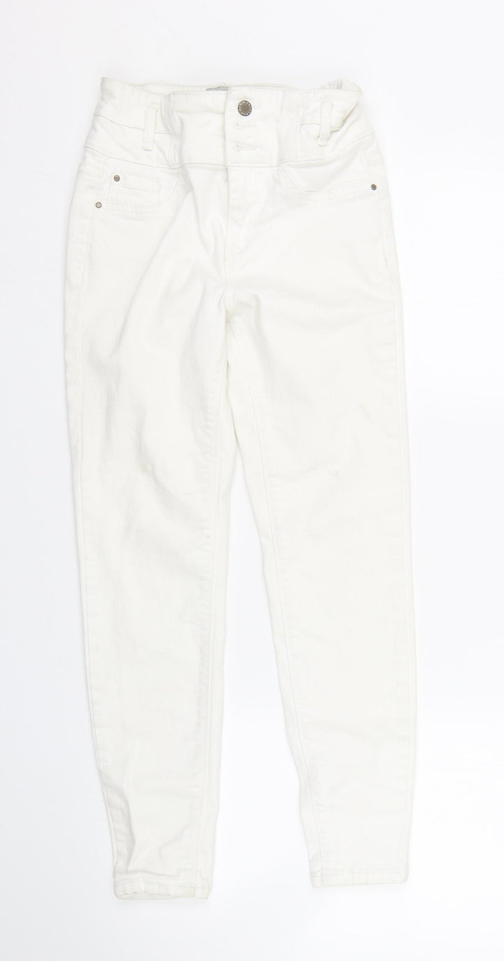New Look Womens White Denim Skinny Jeans Size 6 L24 in