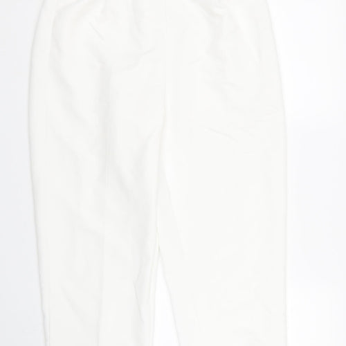 BM Womens White   Trousers  Size 12 L24 in