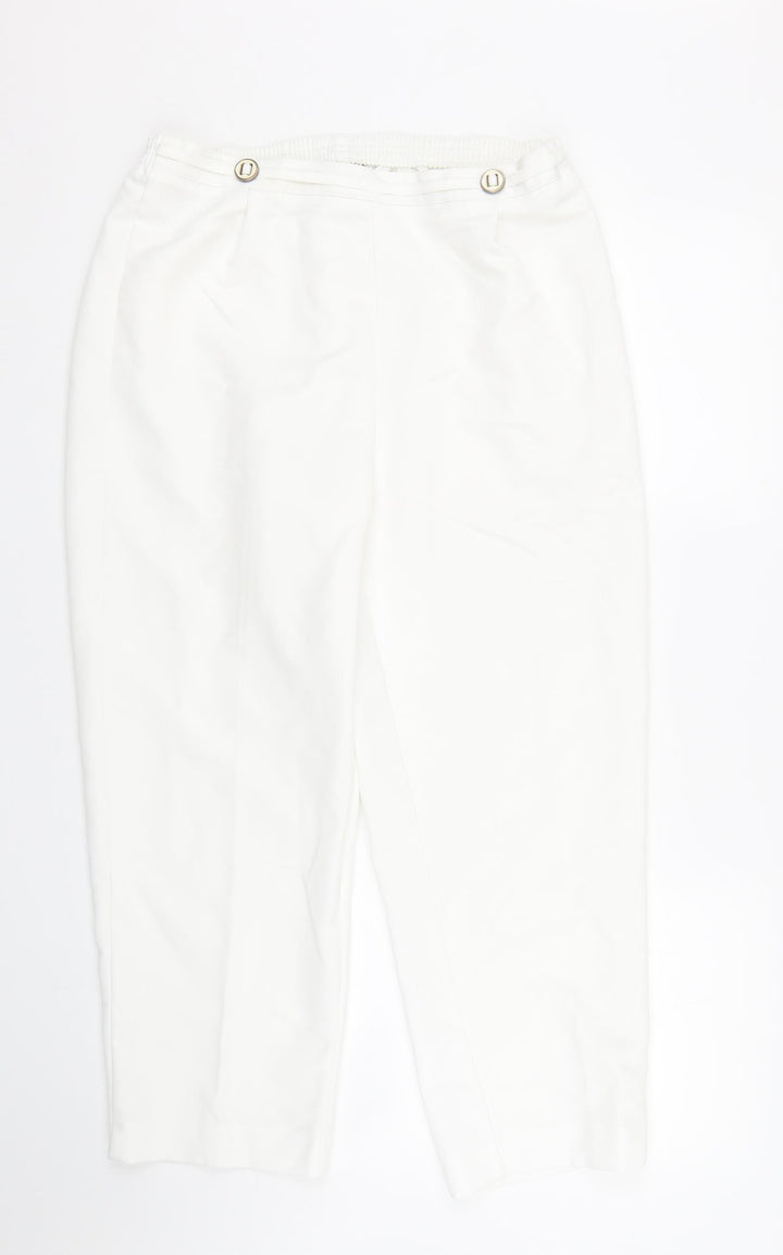 BM Womens White Trousers Size 12 L24 in