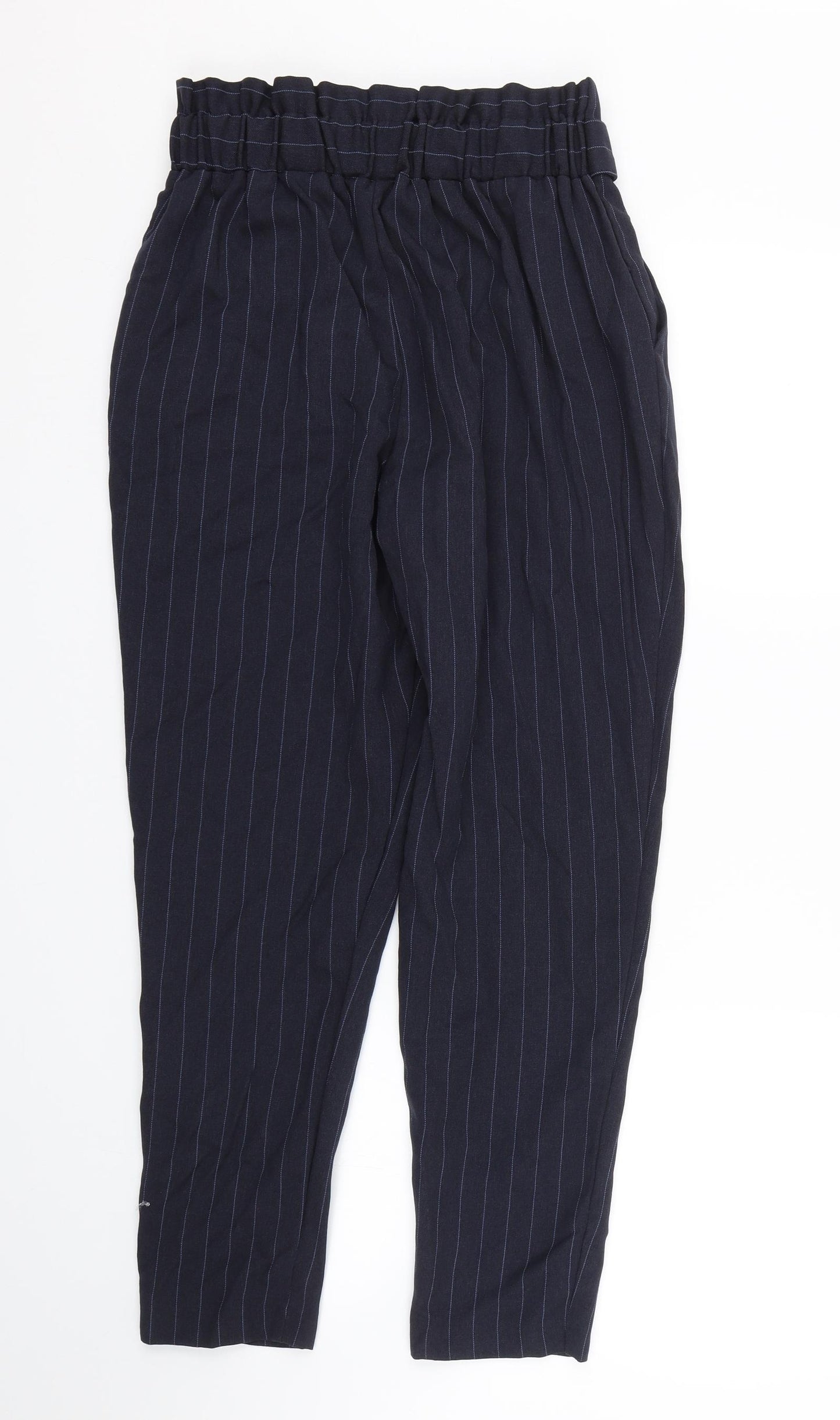 TU Womens Blue Striped  Trousers  Size 10 L26 in
