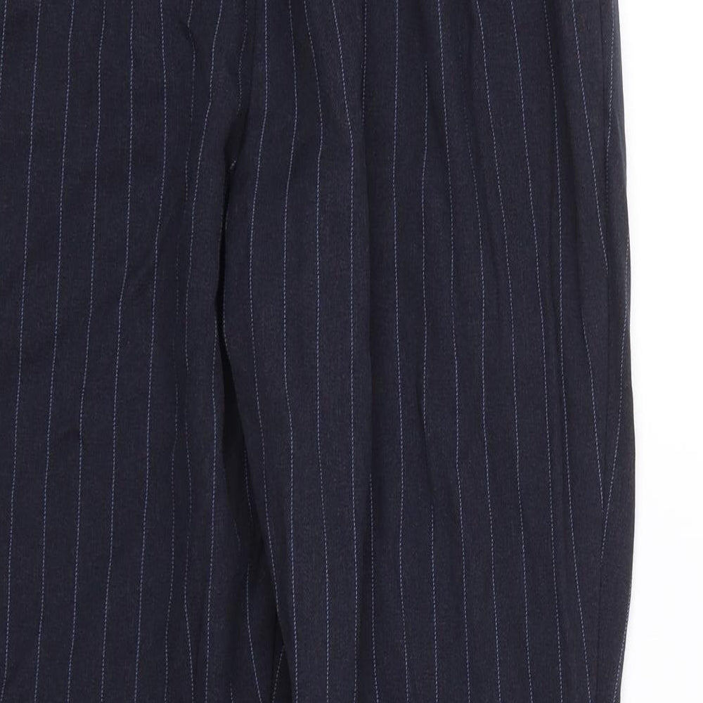 TU Womens Blue Striped  Trousers  Size 10 L26 in