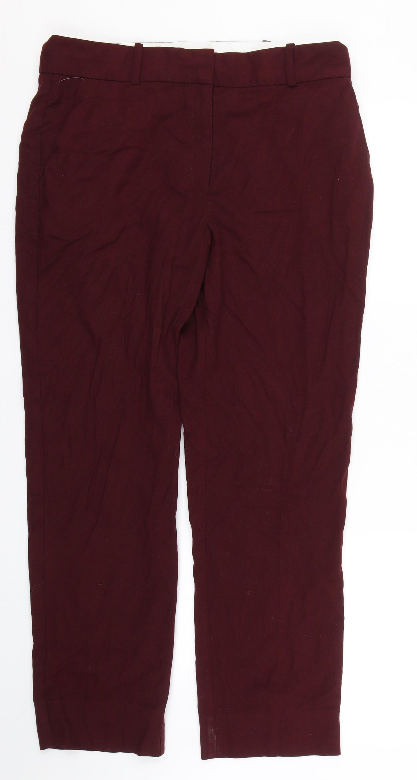 M&S Womens Red   Trousers  Size 12 L26 in