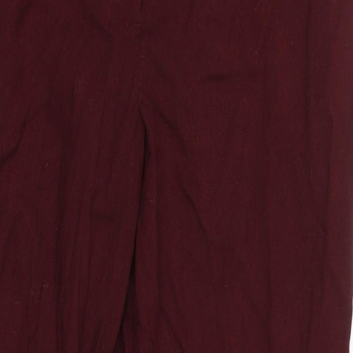 M&S Womens Red   Trousers  Size 12 L26 in