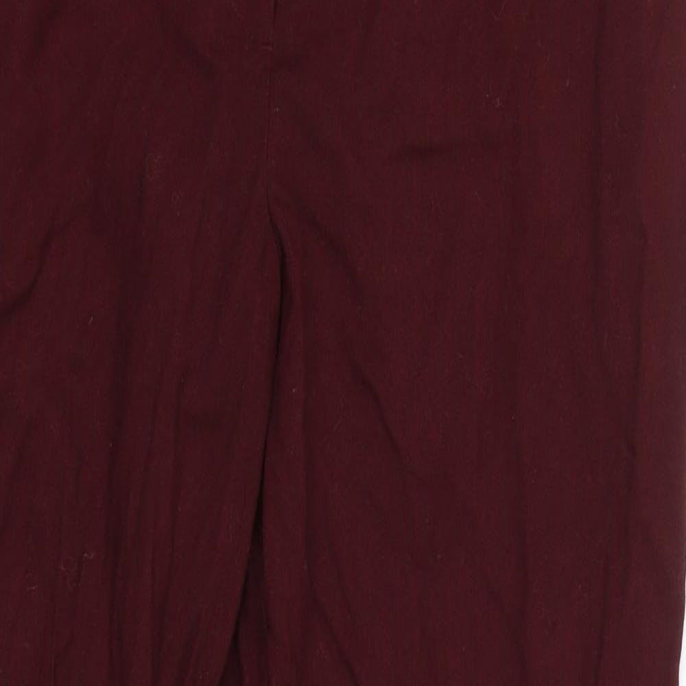 M&S Womens Red   Trousers  Size 12 L26 in
