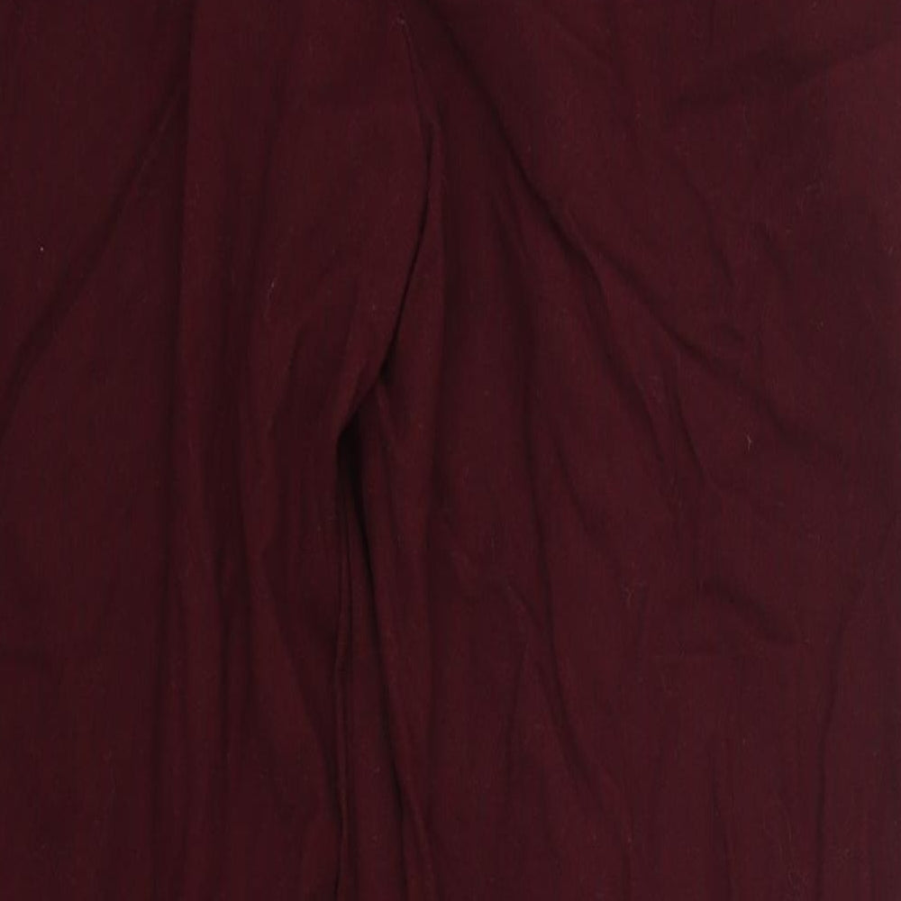 M&S Womens Red   Trousers  Size 12 L26 in