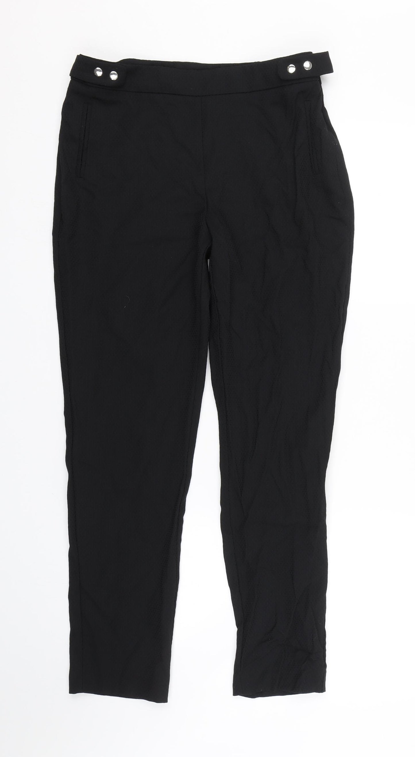 F&F Womens Black   Trousers  Size 10 L26.5 in