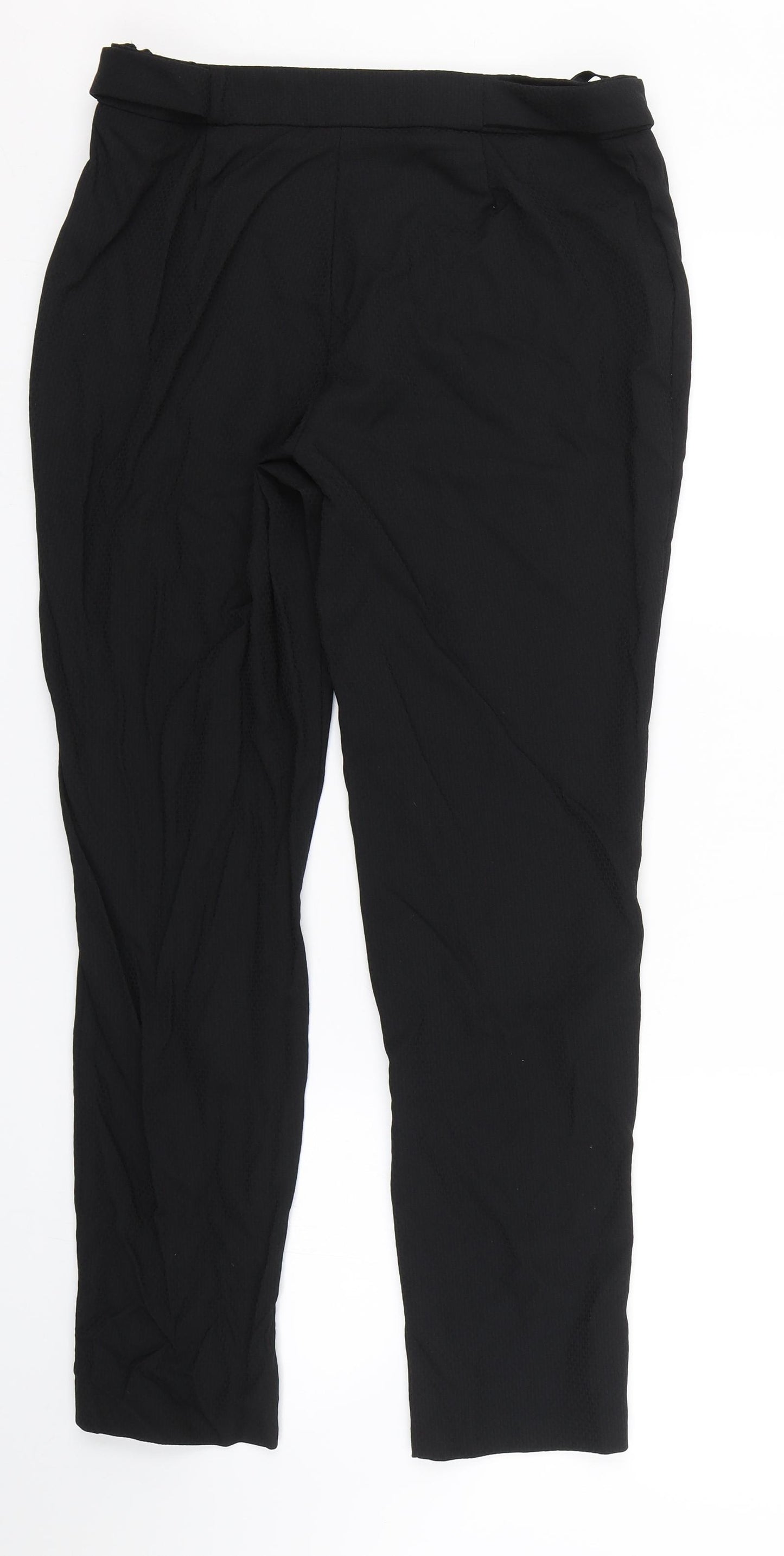 F&F Womens Black   Trousers  Size 10 L26.5 in