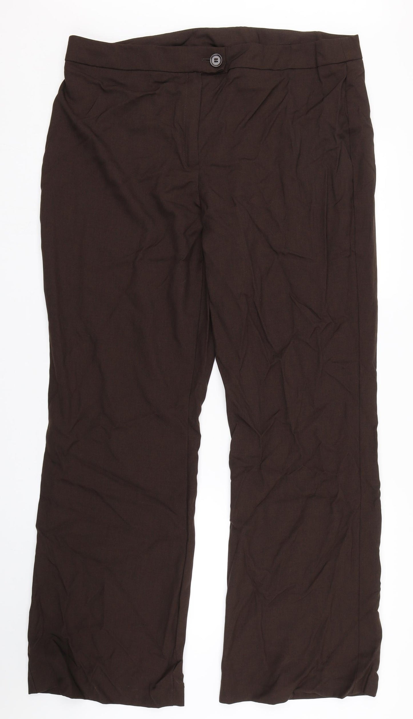 M&S Womens Brown   Trousers  Size 20 L30 in