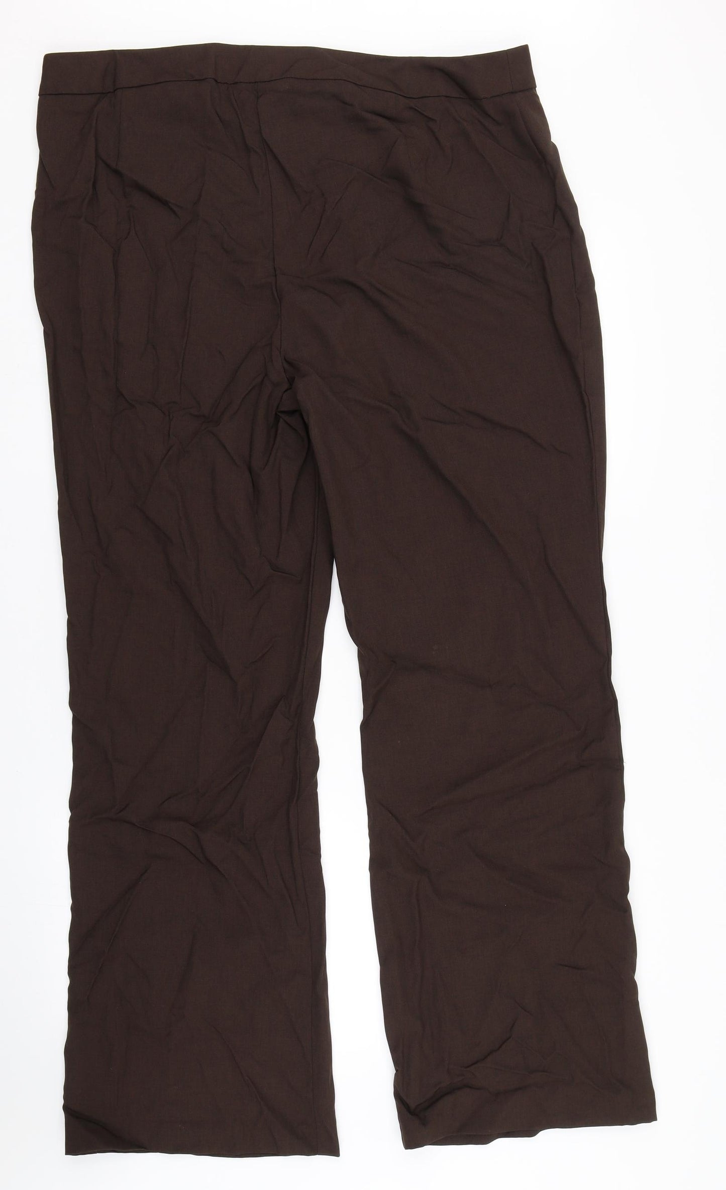 M&S Womens Brown   Trousers  Size 20 L30 in
