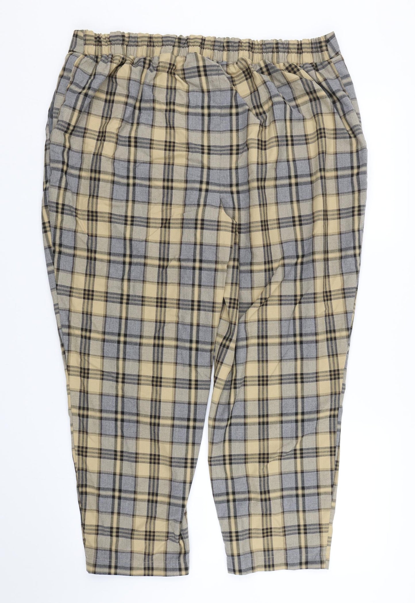 Primark Womens Grey Check  Trousers  Size 20 L24.5 in