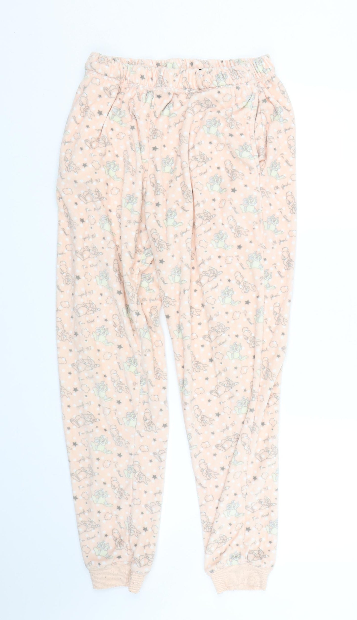 Disney Girls Pink Animal Print  Cami Pyjama Pants Size 12 Years  - Thumper