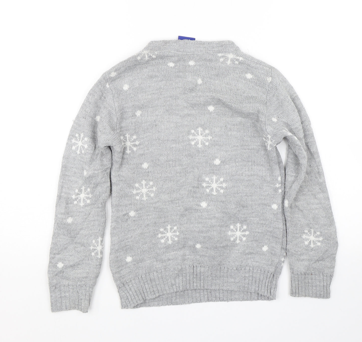Leicester City FC Boys Grey Polka Dot  Pullover Jumper Size 9-10 Years  - Snowman