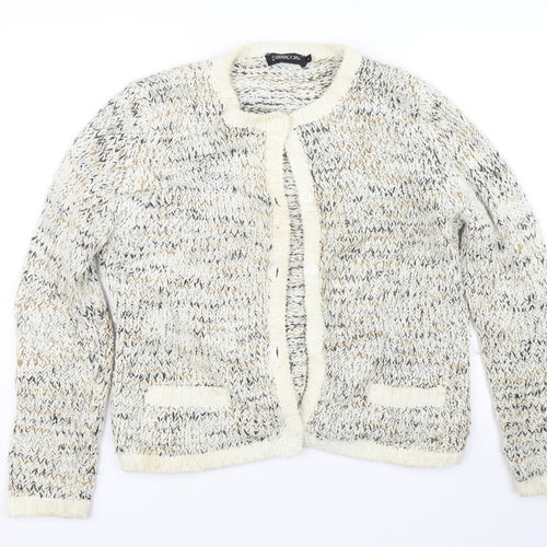Passport Womens Beige   Cardigan Jumper Size L