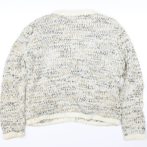 Passport Womens Beige   Cardigan Jumper Size L