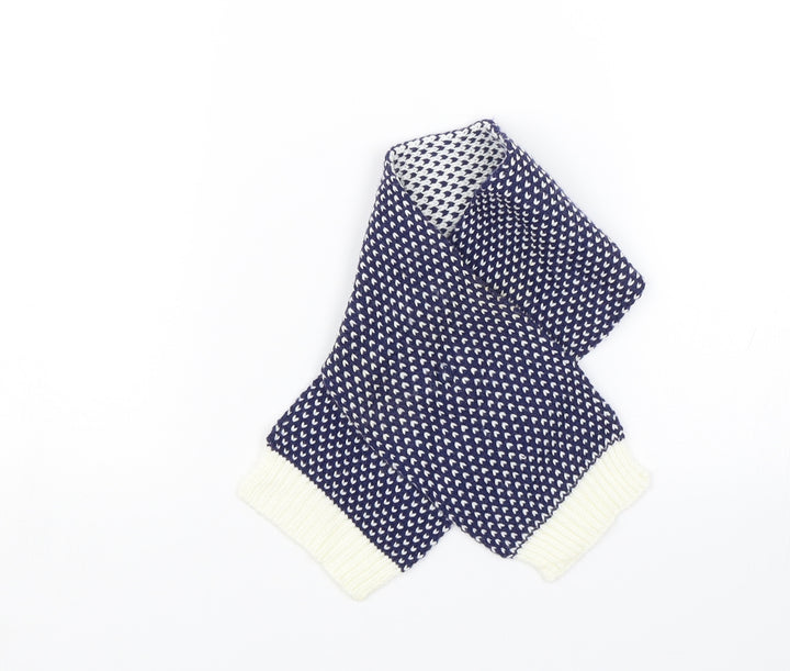 M&S Unisex Blue Polka Dot Scarf One Size