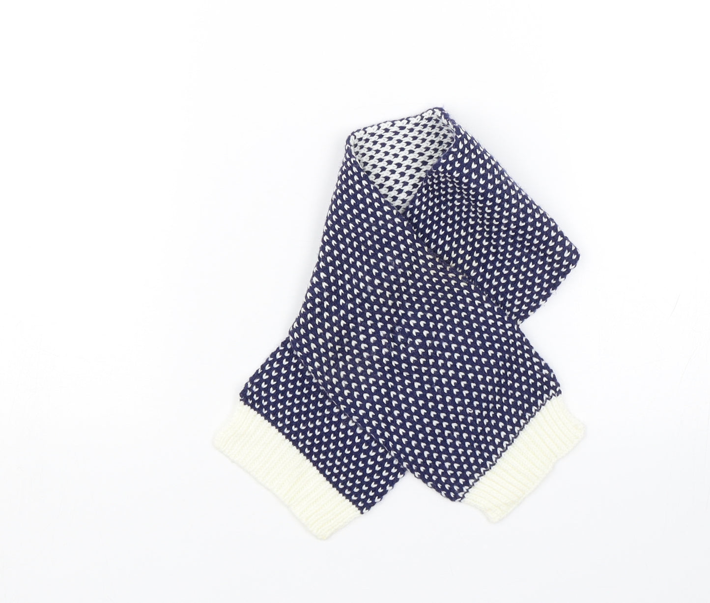 M&S Unisex Blue Polka Dot  Scarf  One Size