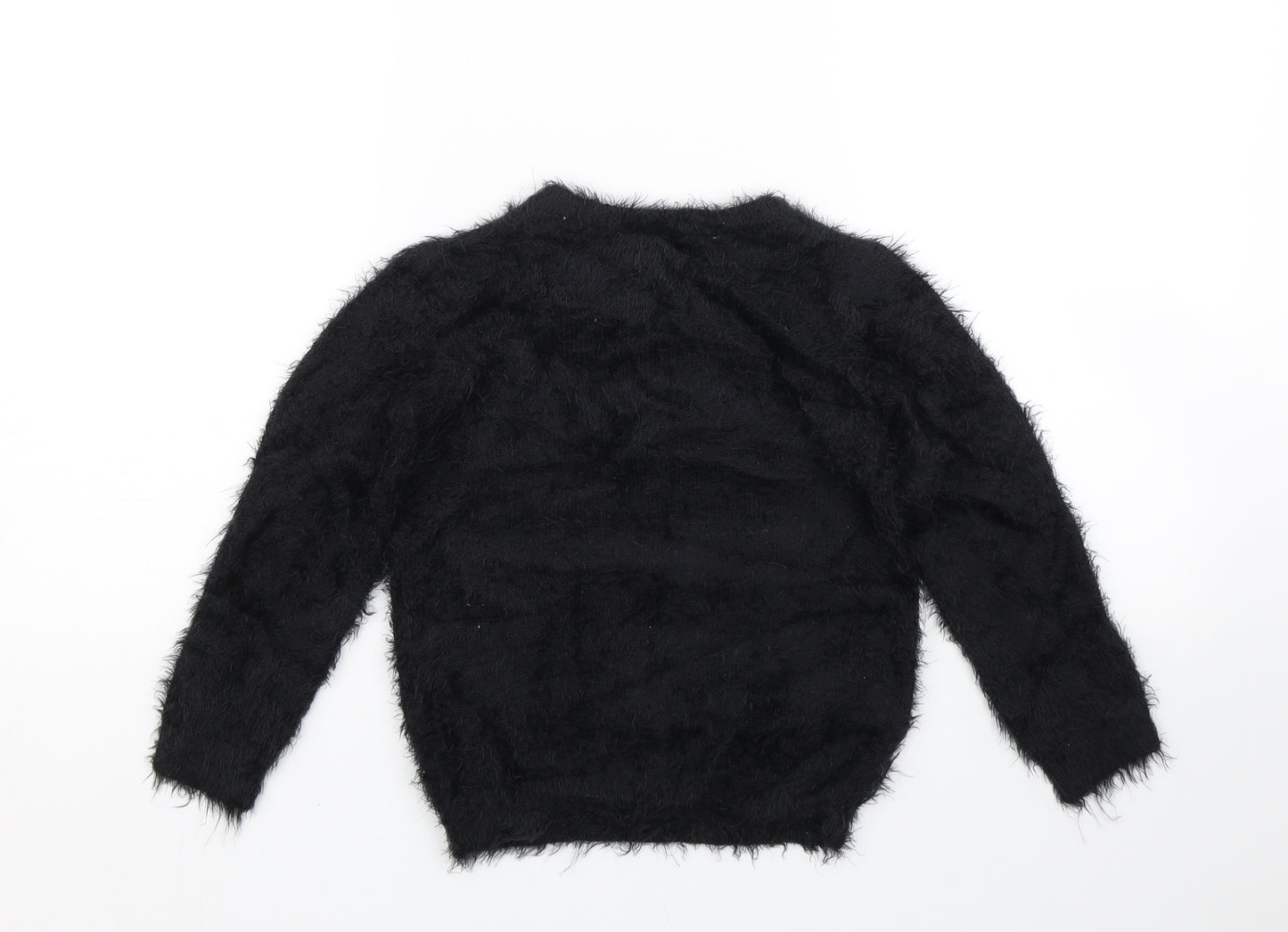 Bluezoo Girls Black   Pullover Jumper Size 6-7 Years  - Reindeer
