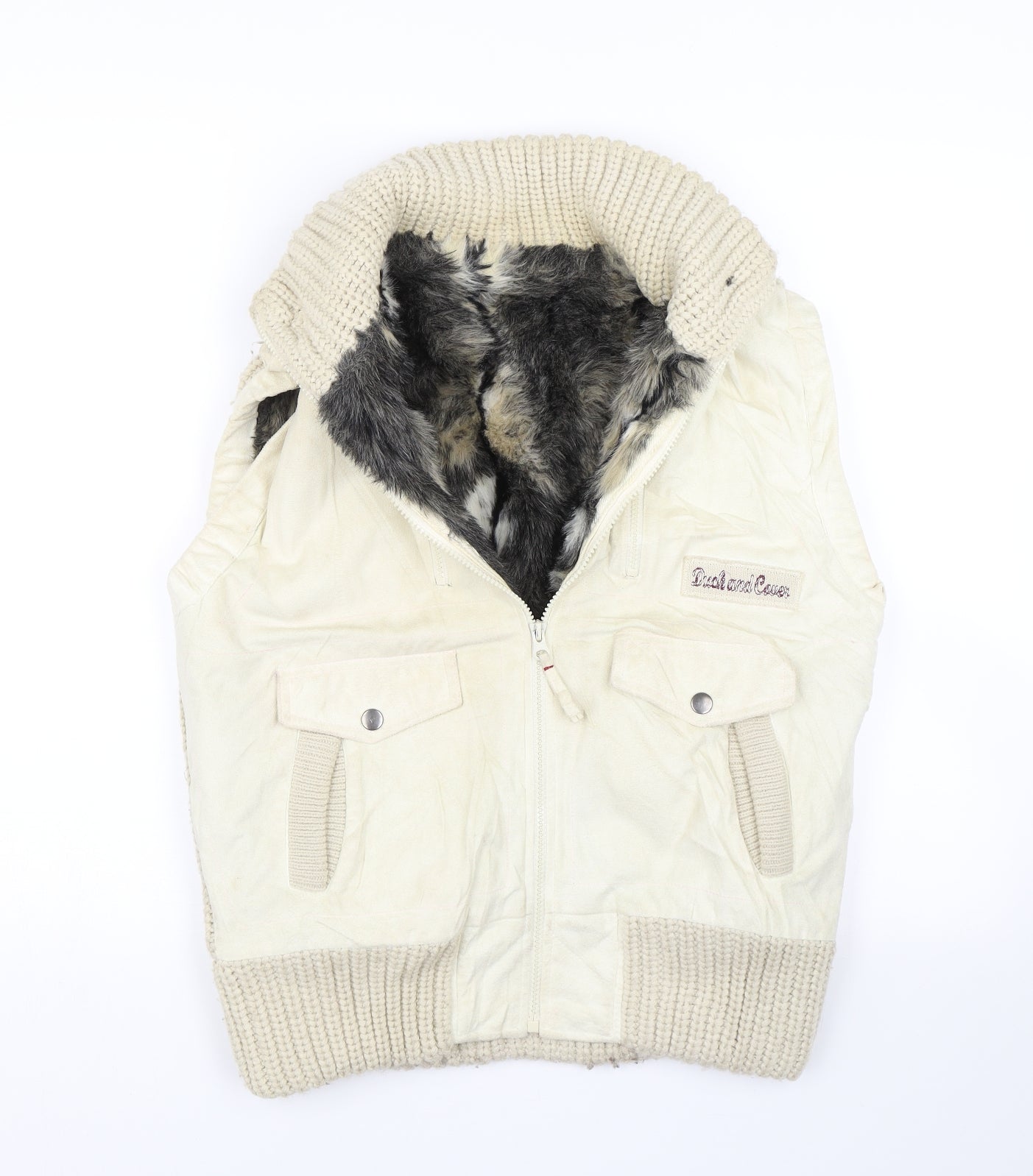 Duck & Cover Womens Beige   Gilet Jacket Size M