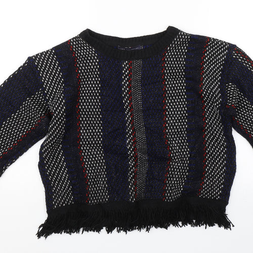 M&S Womens Multicoloured Striped  Pullover Jumper Size M