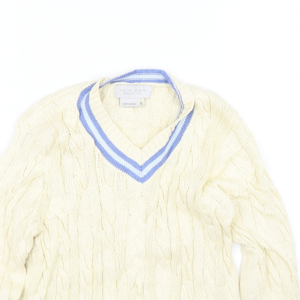 John Lewis Girls Beige   Pullover Jumper Size 8 Years