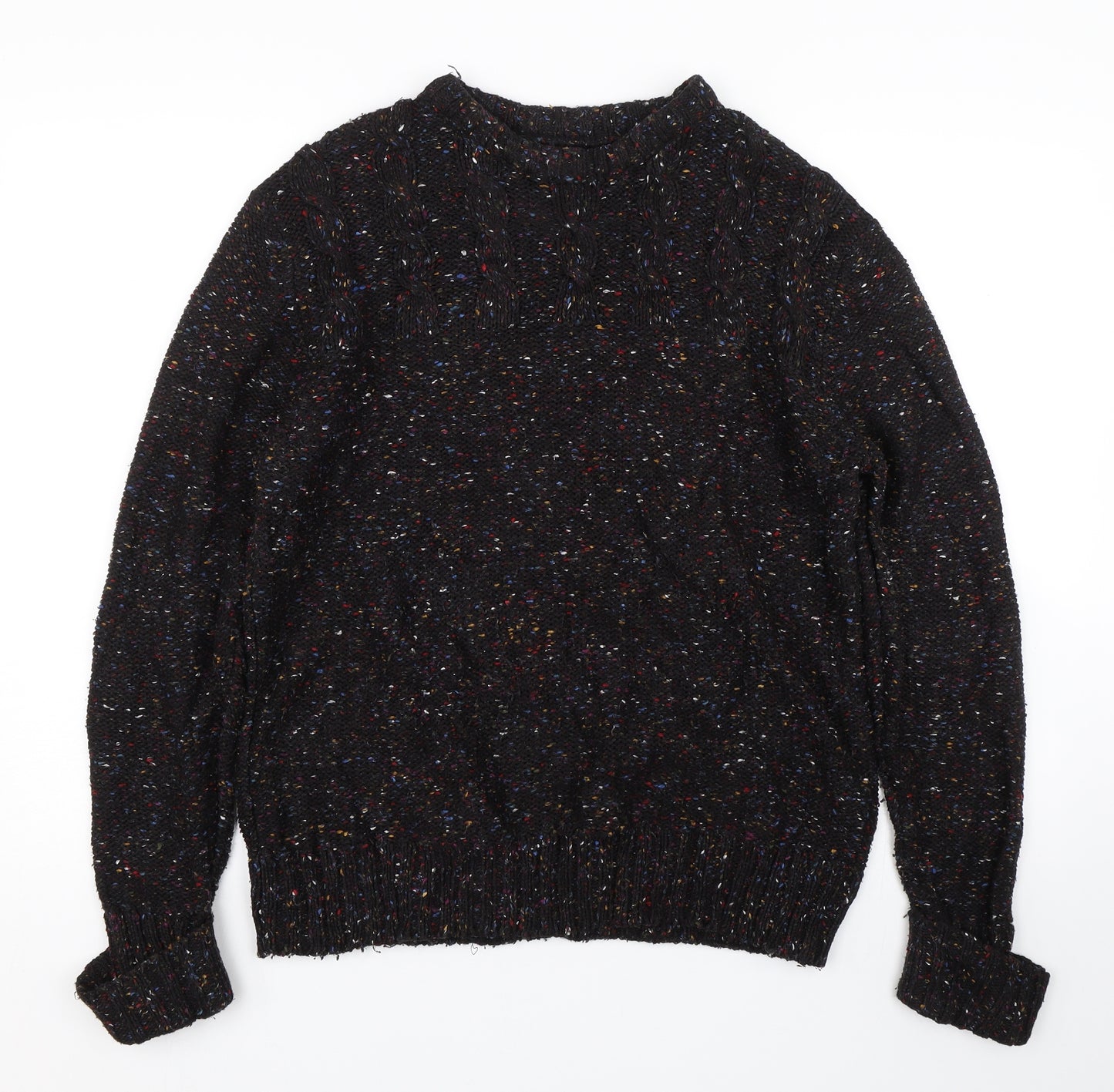 Easy  Mens Black  Knit Pullover Jumper Size M