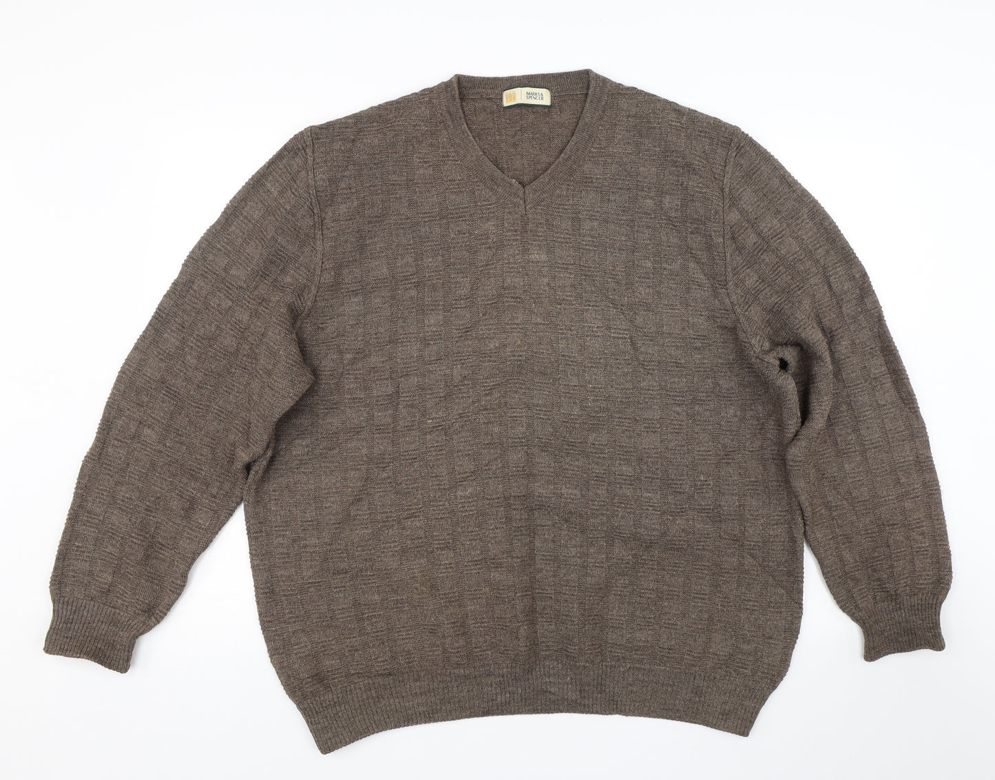 M&S Mens Brown   Pullover Jumper Size XL