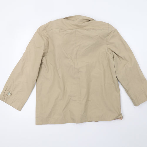 Preworn Womens Beige   Varsity Jacket Coat Size 18