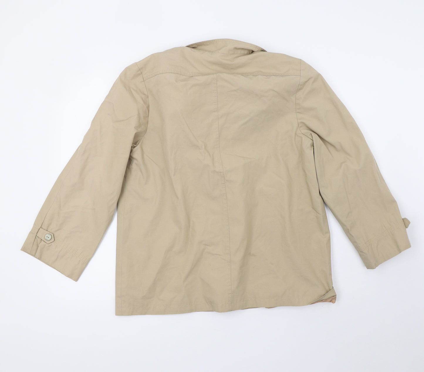 Preworn Womens Beige   Varsity Jacket Coat Size 18