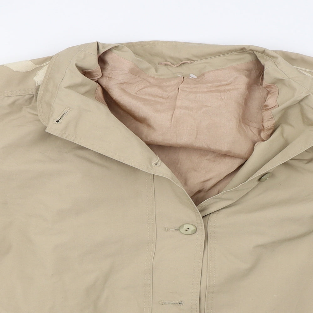 Preworn Womens Beige   Varsity Jacket Coat Size 18