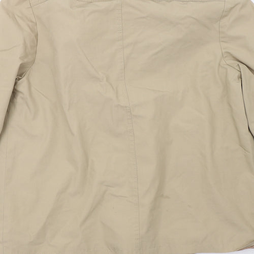 Preworn Womens Beige   Varsity Jacket Coat Size 18