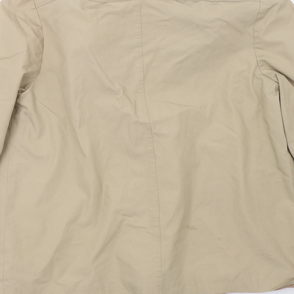 Preworn Womens Beige   Varsity Jacket Coat Size 18