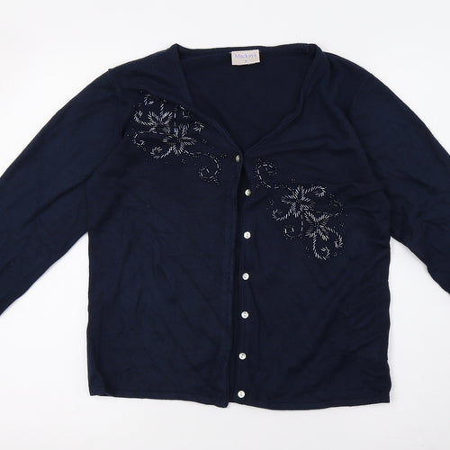 mackays Womens Blue  Knit Cardigan Jumper Size S