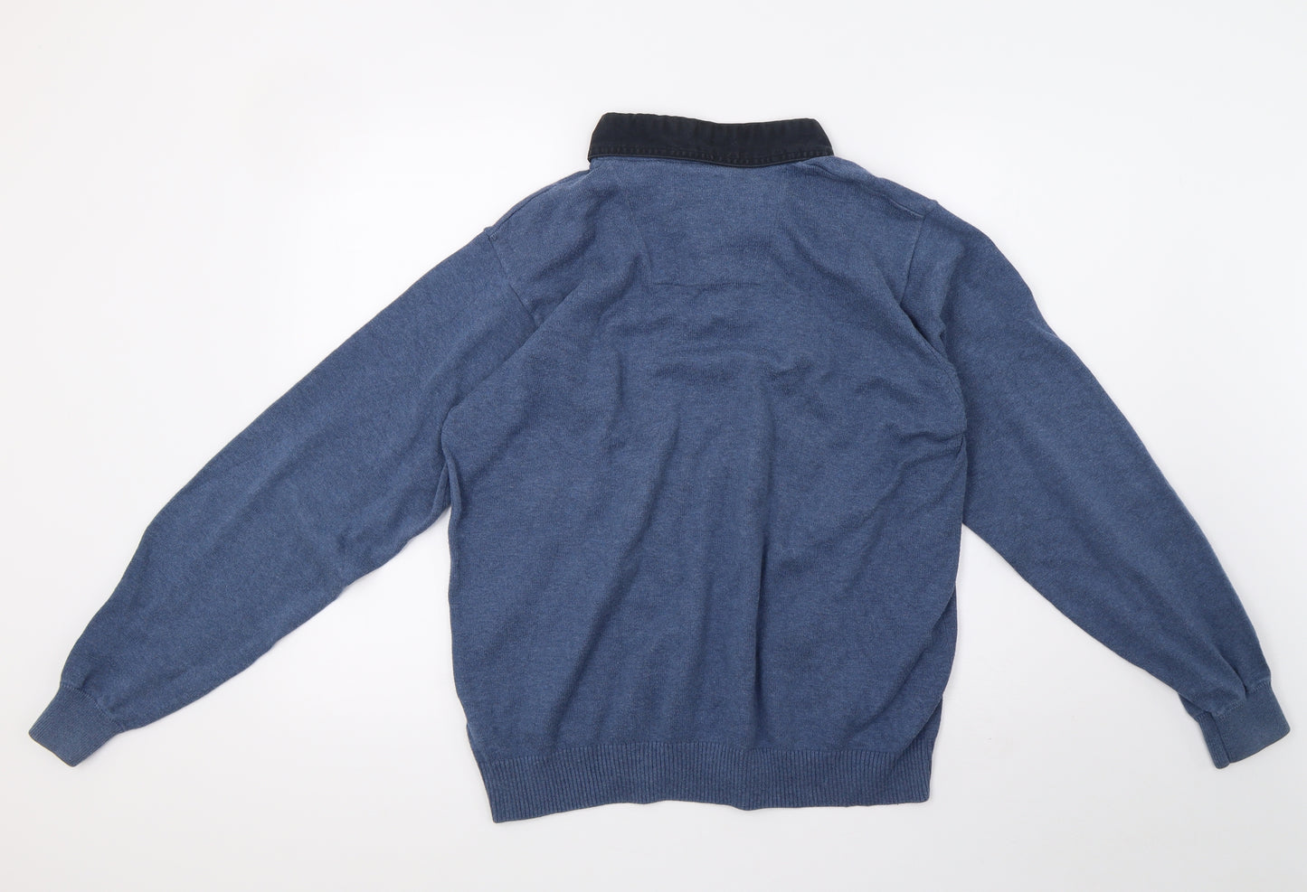 Marks and Spencer Mens Blue  Knit Pullover Hoodie Size M